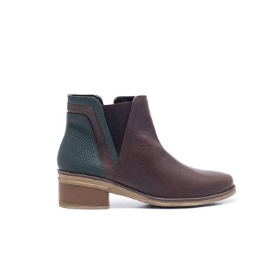 Botin Cafe X Verde Modelo Chelsy Viola