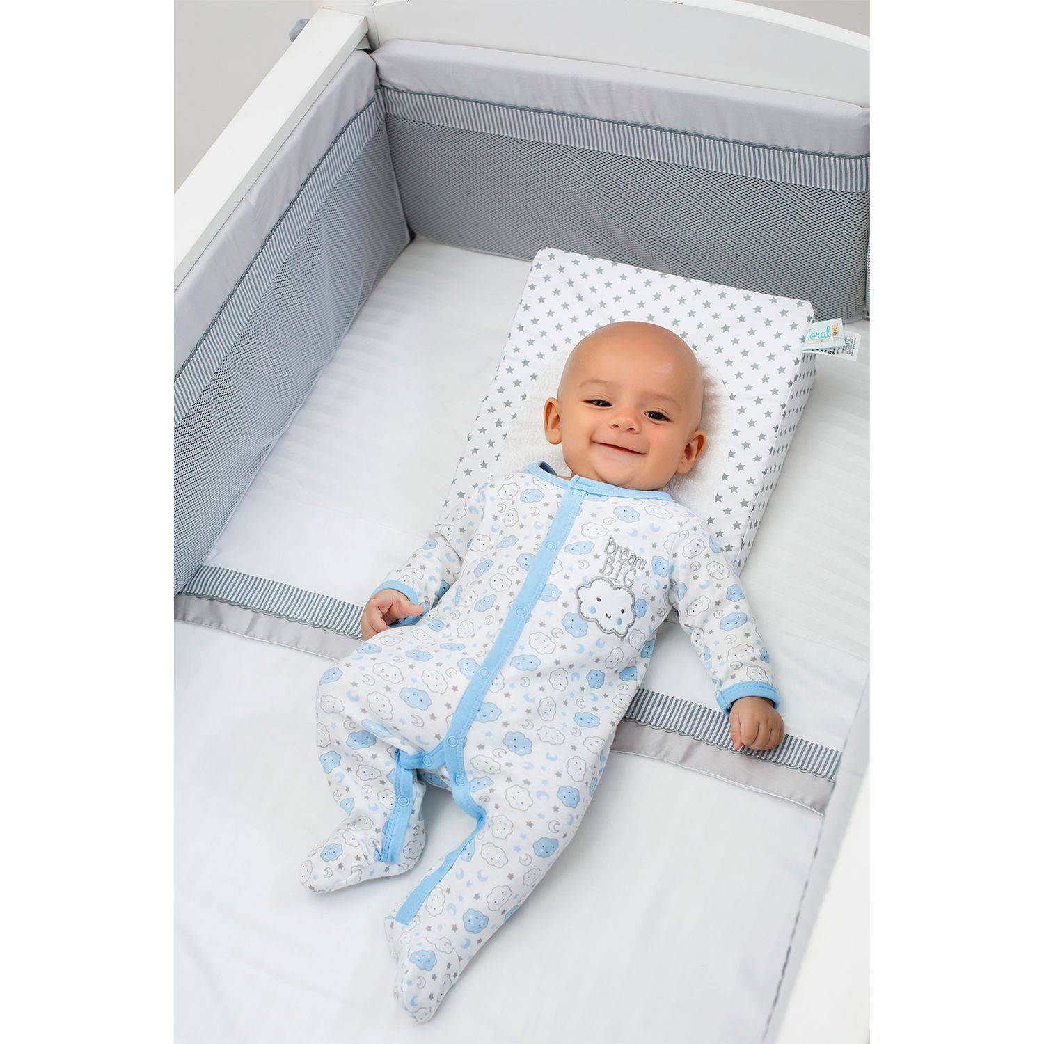 Almohada de lana con cuña anti-reflujo para bebés