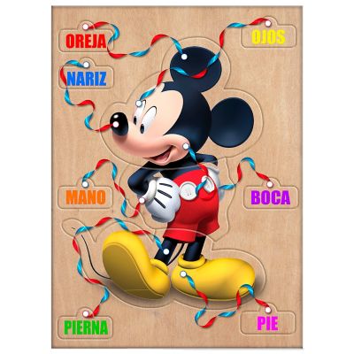 Juego de Mesa Toyng Educativo Encaje 7 Botones Cuerpo Mickey