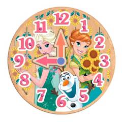 FROZEN - Juego de Mesa Frozen Educativo Reloj 20 x 20 cm