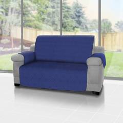 Energy Plus - Forro protector de sofá y muebles reversible Azul