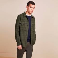 French Connection - Camisa Yarn Verde Militar