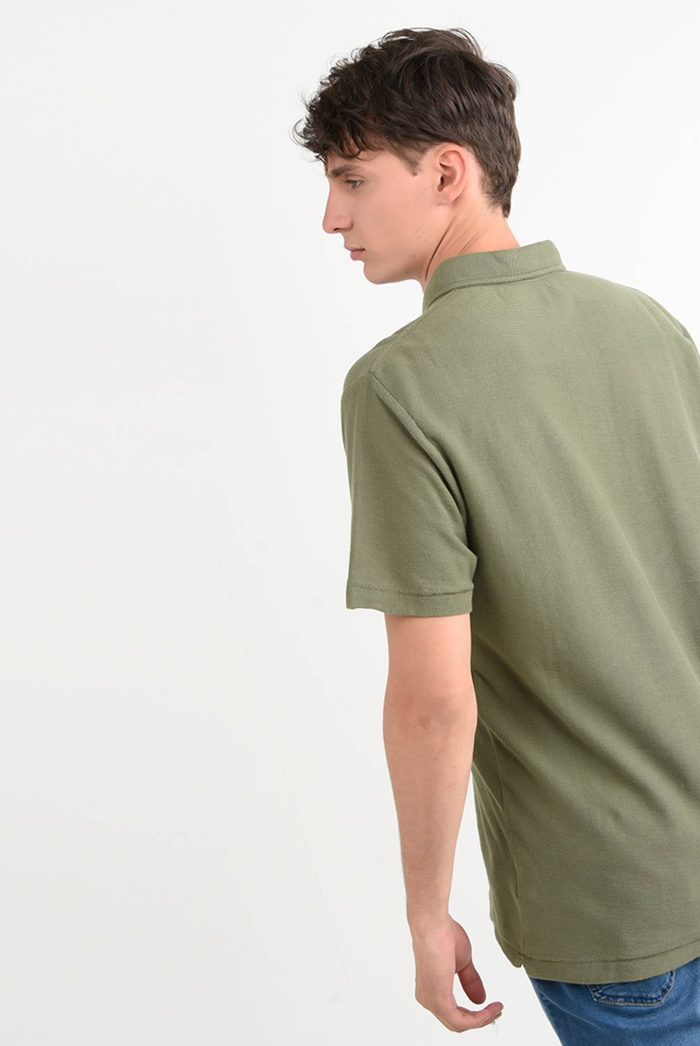 French Connection - Camiseta Polo Verde Militar
