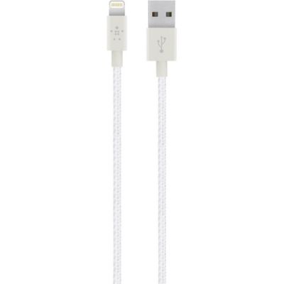 Cable Belkin Premium Lightning 1.2 Metros Blanco F8J144Bt04-Wht