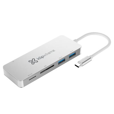 Hub Point Usb Tipo-C Gris Klip Kcr-500