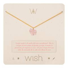 Wish - Collar Wish Oro Cuarzo rosado