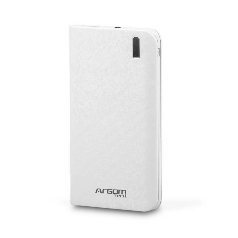 Argomtech - Cargador portatil powerbank 6000 mah blanco