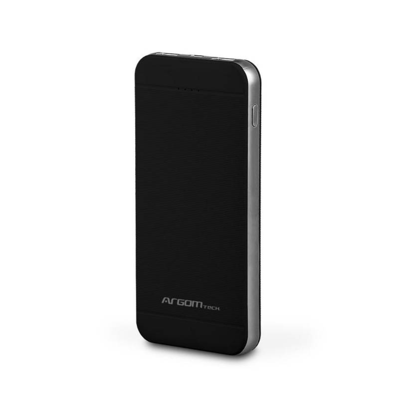 Argomtech - Cargador portatil power bank 2 USB 10000mah negro