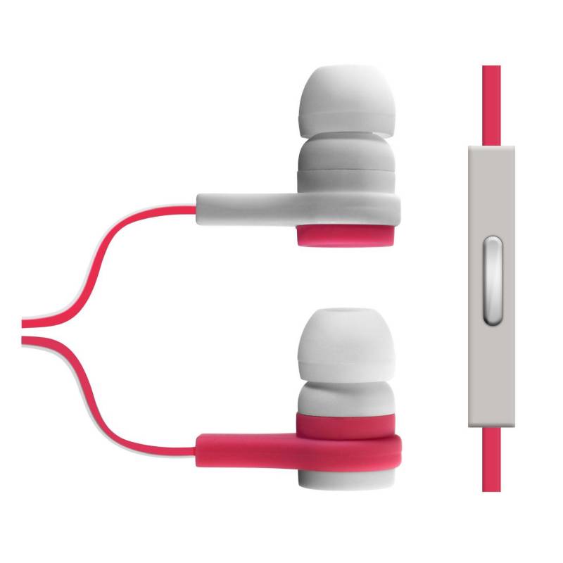 Argomtech - Audífono efectos sonido definidos cable plano rosa