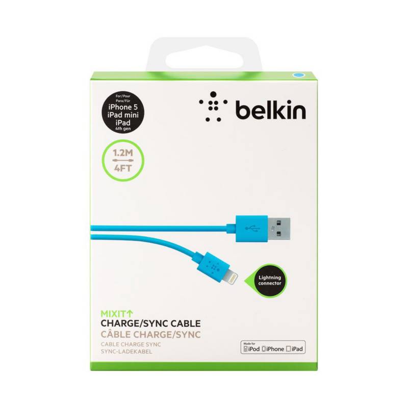 BELKIN - Cable Belkin lightning Azul 1.2 m