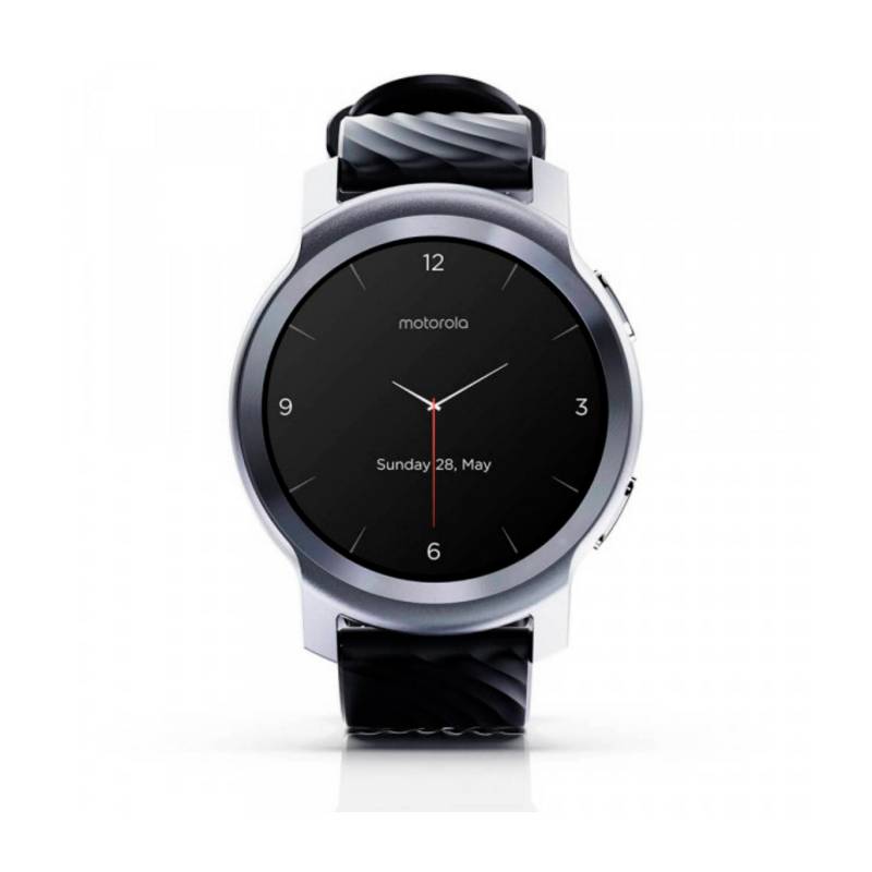 MOTOROLA - Smart watch Motorola 100 Steel 33 mm Reloj inteligente hombre y mujer. Monitoreo ritmo cardiaco y sueño. 26 modos deportivos. Resistente al agua. Compatible Android / iOS