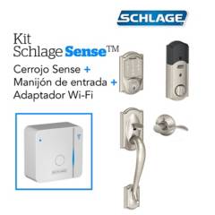 Schlage - Kit Sense Camelot Satin+Wifi+Manij Izquierda  