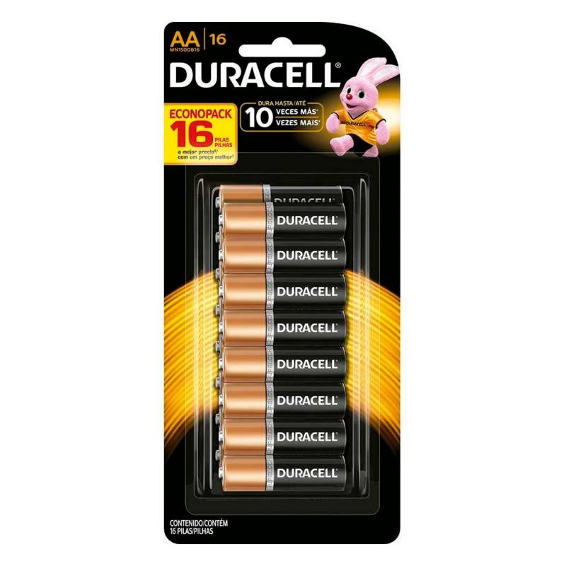 Pilas Duracell AA x16 unidades