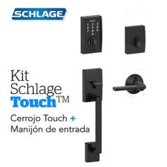 Schlage - Kit Touch Century Negro+Manijon  