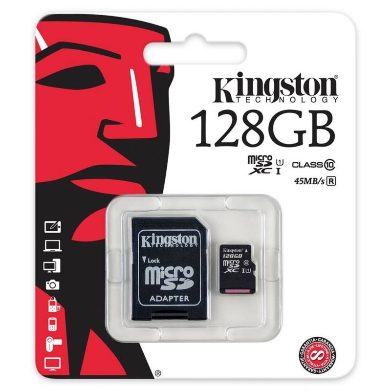 KINGSTON - Memoria Kingston Micro Sd 128Gb Clase 10