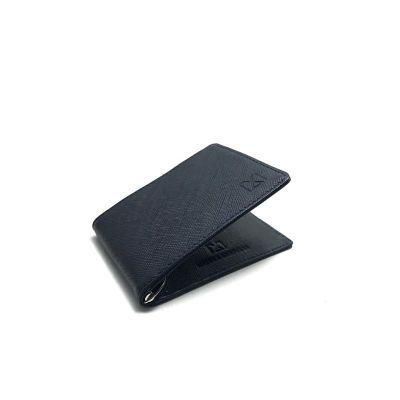 Billetera Clip Saffiano Azul Oscuro Mates & Brothers Col4Hbllclip-00