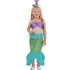 FANTASTIC NIGHT - Disfraz infantil Sirenita 4 Niñas