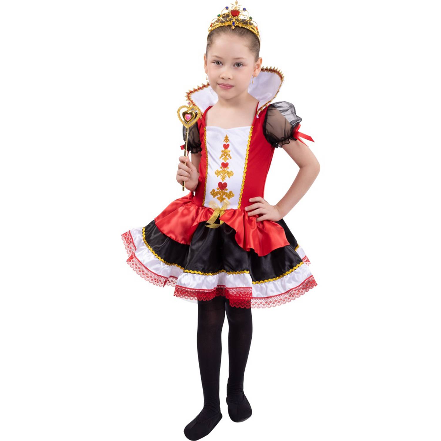 FANTASTIC NIGHT Disfraz infantil Reina De Corazones 4 Niñas 