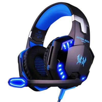 Audífono Gamer Usb Micrófono Luz Led G2000 Azul Generico