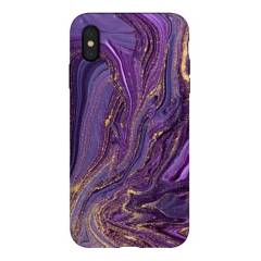 Estuche para iPhone xs max purple and gold marble