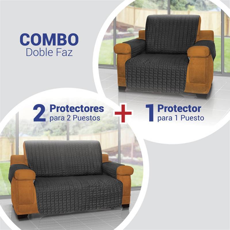 ENERGY PLUS Combo: protector sofá 1 puesto +2 cubre sofá | Falabella.com