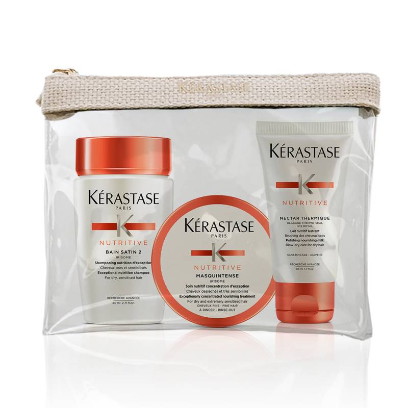 KERASTASE - Estuche Travel Size Nutritive:Shampoo + Mascarilla + Texturizante