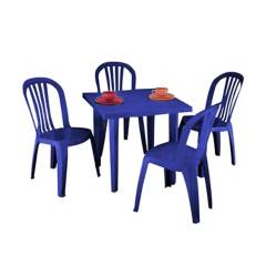 COINTEC S A S - Conjunto de mesa y sillas plásticas - color azul