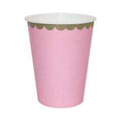 Mi fiesta - Vaso rosado pastel por 8 unidades