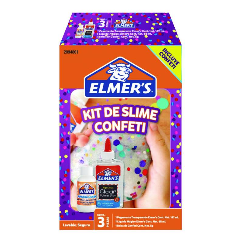 ELMER´S - Kit slime confeti kits juguete niños niñas elmer's