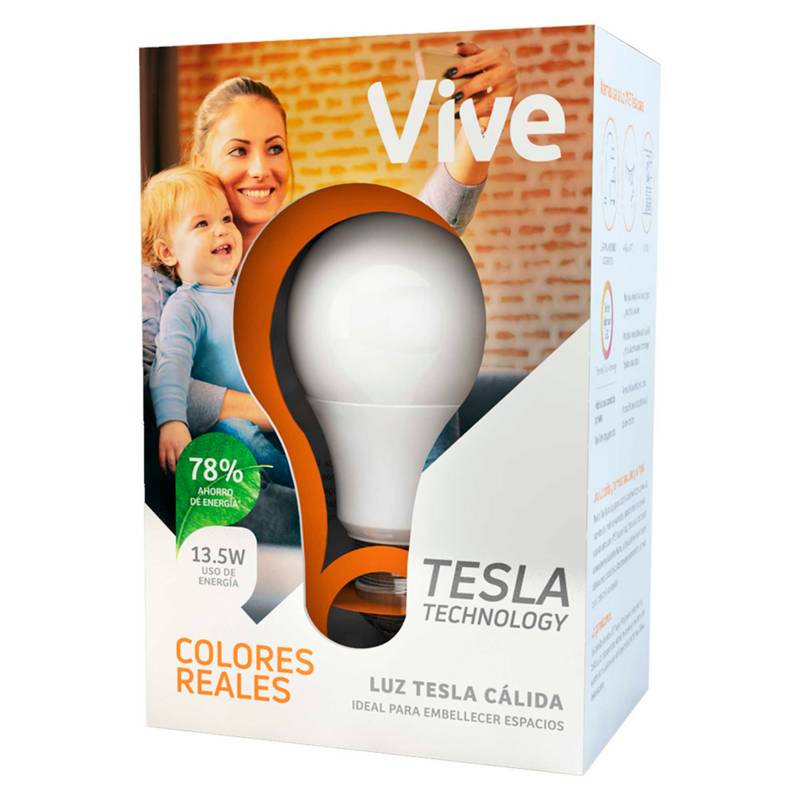 VIVE - Bombillo Vive Tesla 13W luz cálida