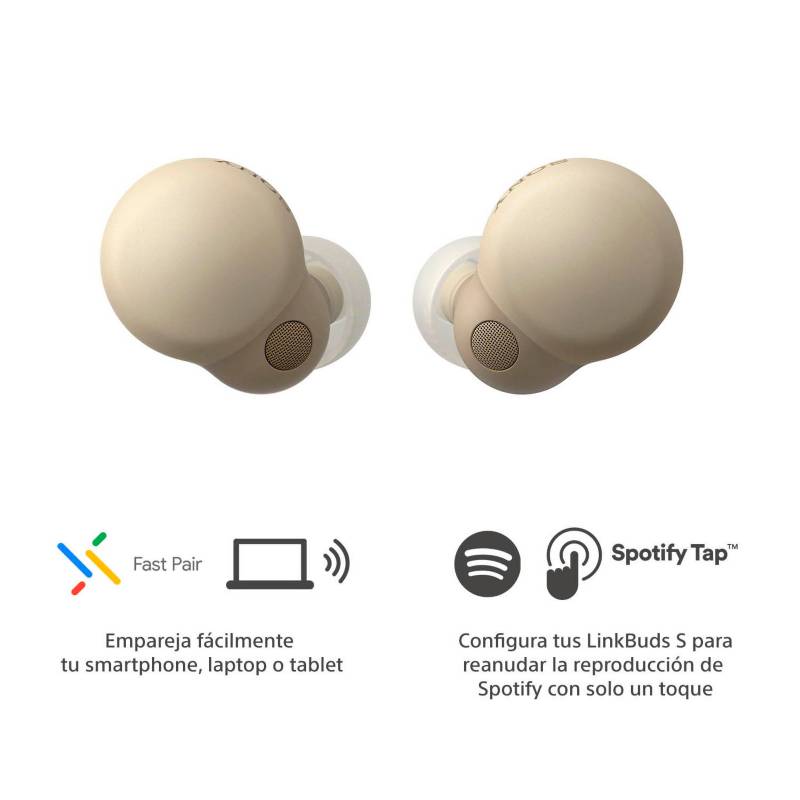Sony LinkBuds S WF-LS900N Auriculares inalámbricos True Wireless Bluetooth,  color crema