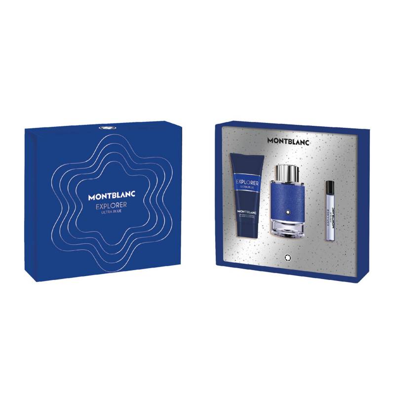 MONTBLANC - Set de Perfume Hombre Montblanc Tripack Ultra Blue 100 ml EDP + 7.5 ml EDP + 100 ml Sh