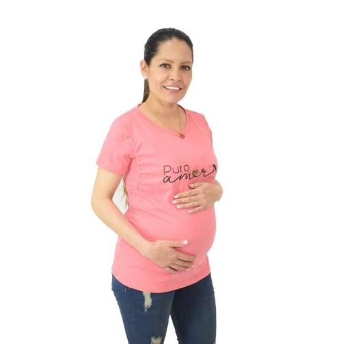 Camiseta de lactancia y maternida mujer mommy glam