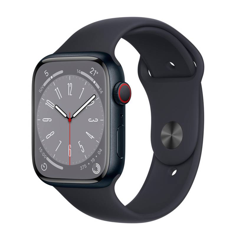 APPLE - Apple Watch Series 8 (GPS + Cellular) - Caja de Aluminio 45 mm - Correa Talla Única