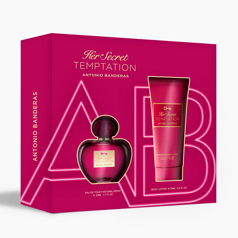 ANTONIO BANDERAS - Set de Perfume Mujer Antonio Banderas Her Secret Temptation 50 ml EDT + Body Lotion 75 ml