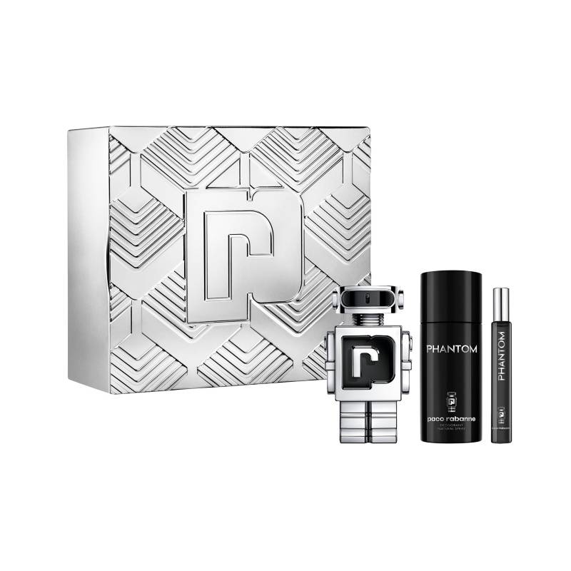 PACO RABANNE - Set de Perfume Hombre Paco Rabanne Phantom 100 ml EDT + Desodorante 150 ml + Megaspritzer 10 ml