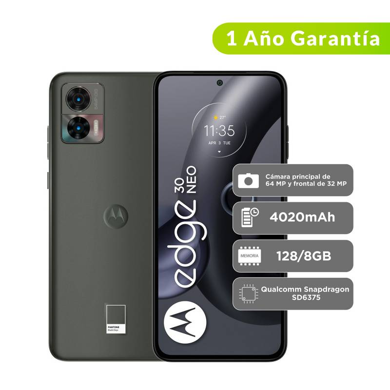 Celular Motorola Edge 30 Neo 128GB 8GB RAM + Snapdragon 695, cámara  posterior 64OISMP, cámara frontal 32MP, pantalla 6,3 MOTOROLA