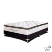 CONFORT VITAL - Colchón con base Doble Firmeza Media Resortado Vital Pillow Lte 140 x 190 cm + 2 Almohadas Confort Vital
