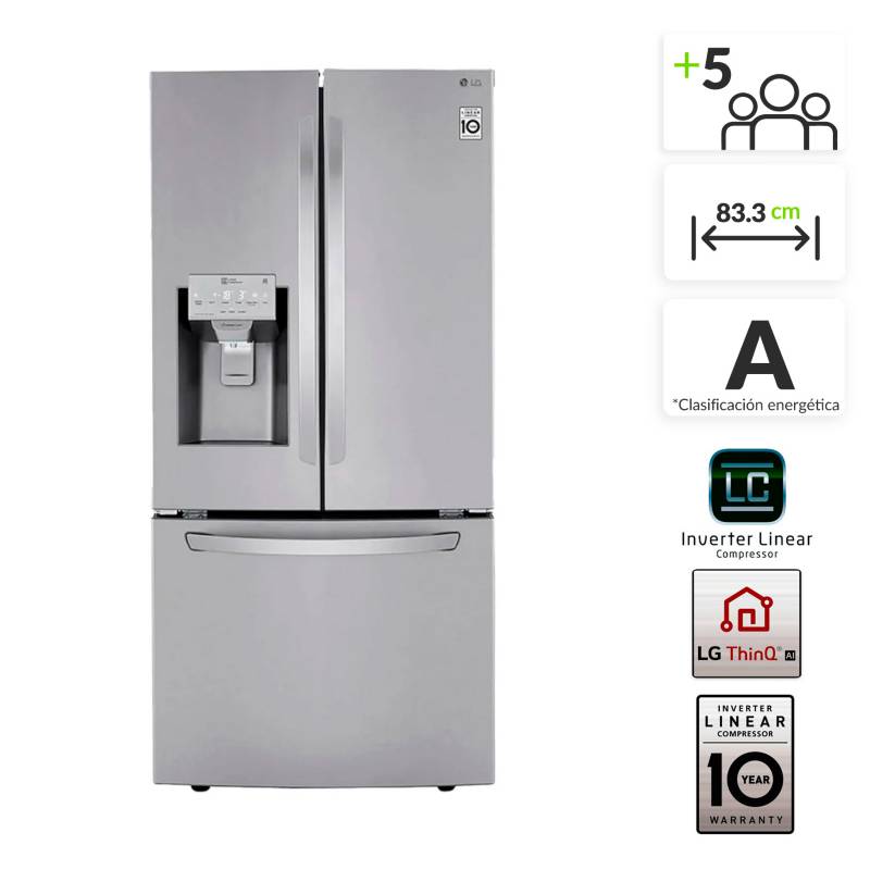 LG - Nevecón LG French Door 590 lt LM65SGS.ASTCCL