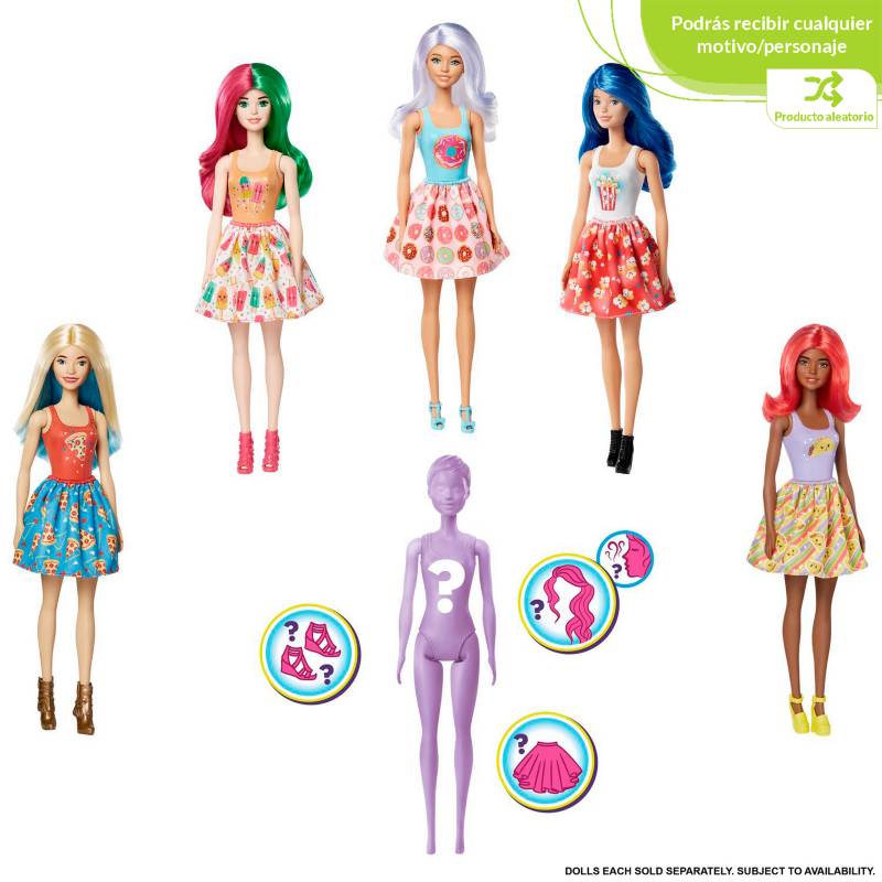 BARBIE - Barbie Color Reveal Pack de Comida