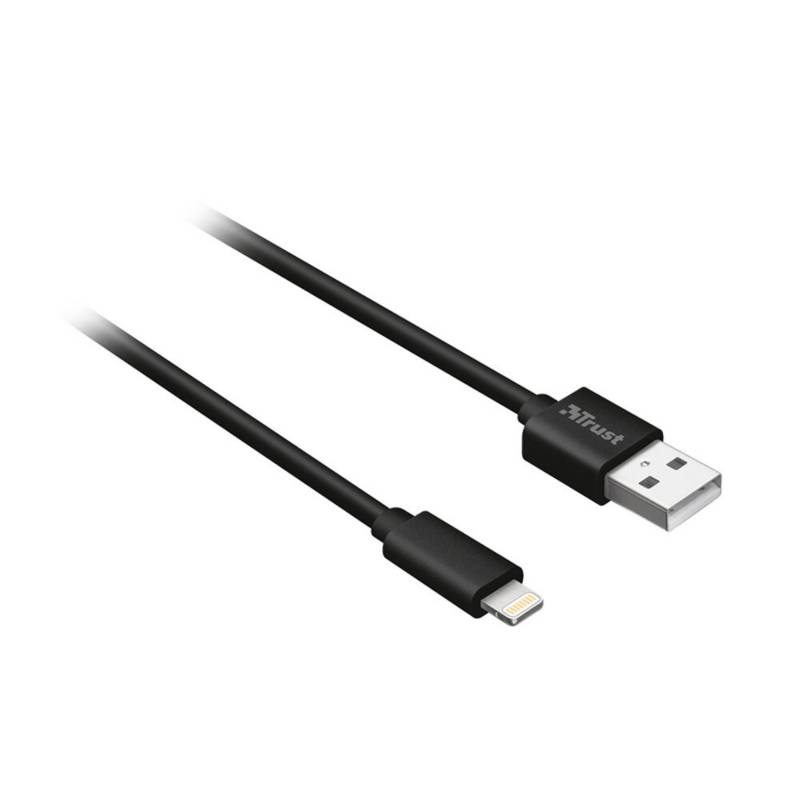Trust - Cable trust lightning USB 1 mtr negro