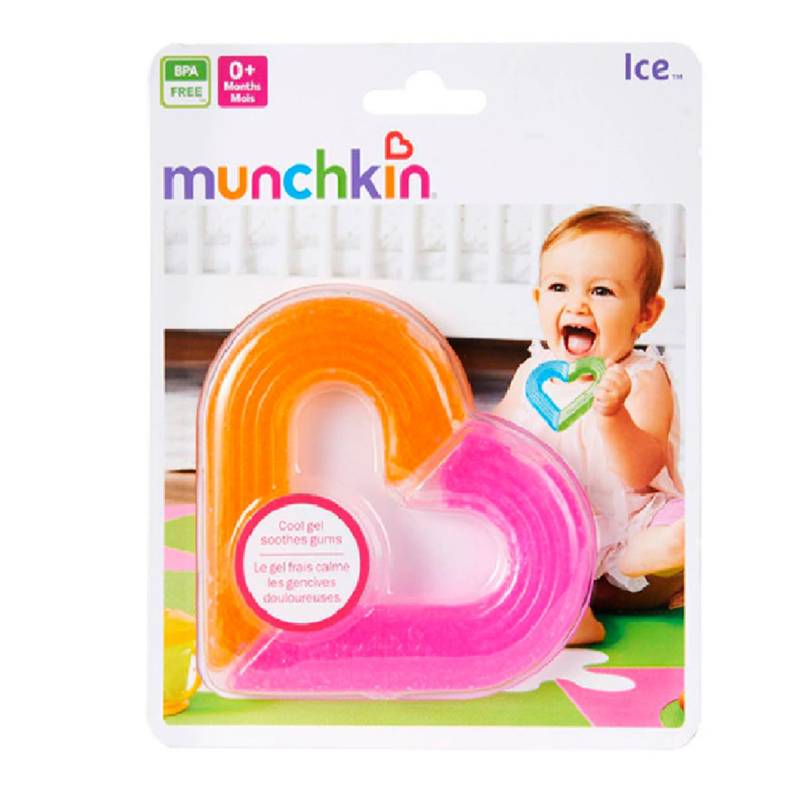 MUNCHKIN - Rasca Encías Corazón Ice Rosado