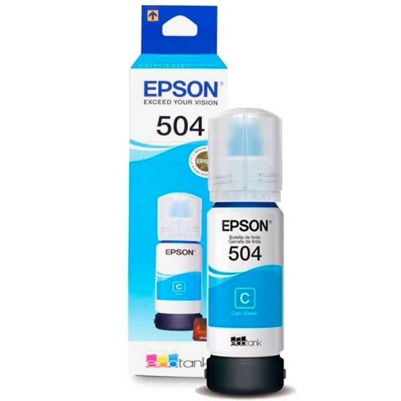 EPSON - Botella de tinta Epson t504 cian