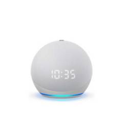 Amazon - Asistente de Voz Amazon Echo Dot 4 Clock Blanco