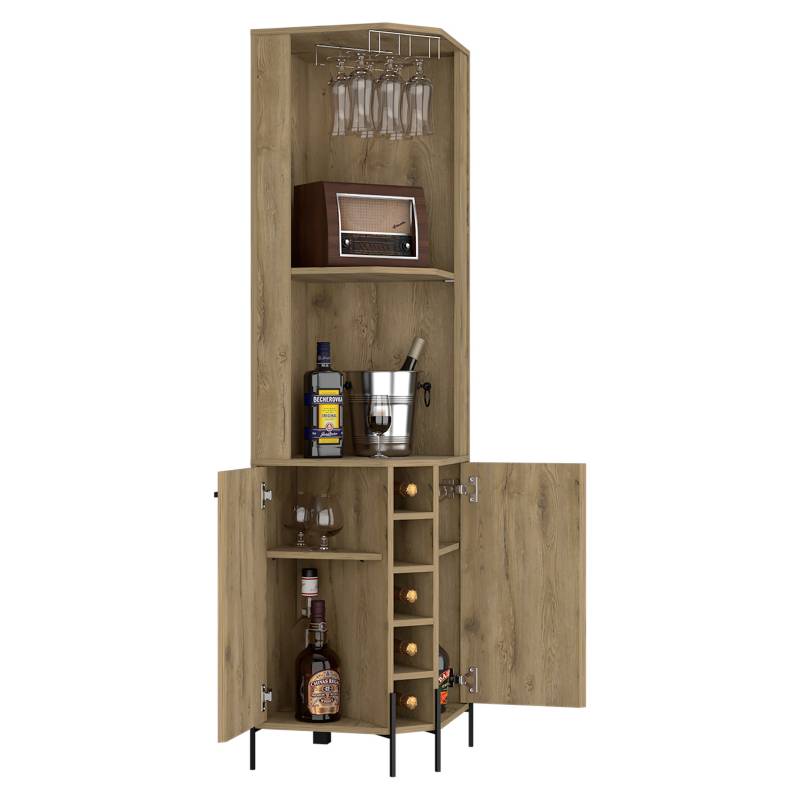 Mueble Bar Flamenco MLC 4613 Coñac 175 x 75 x 36.5 Rta Muebles - Mueble RTA  MUEBLES