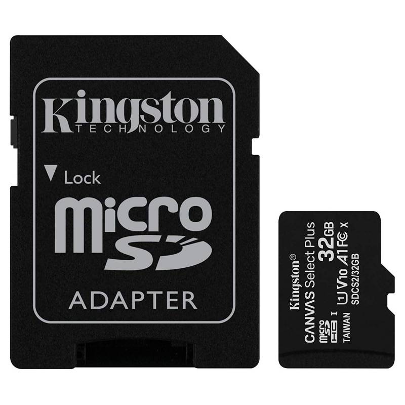 Kingston - Memoria Micro SD Sandisk 32GB Cl 10 + Adaptador