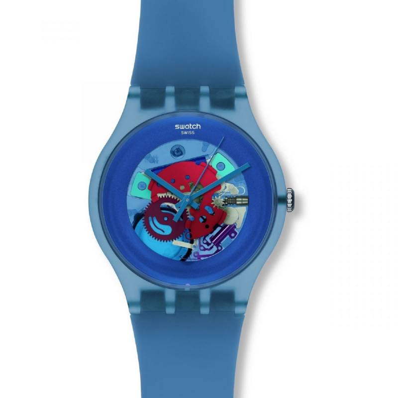 Swatch - Reloj Hombre Swatch Blue Grey Lacquered