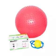 MOVIFIT - Balón Pilates Puyas 65 cm Rojo