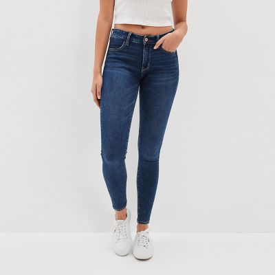 Jean Skinny para Mujer Tiro bajo de Algodón American Eagle AMERICAN EAGLE