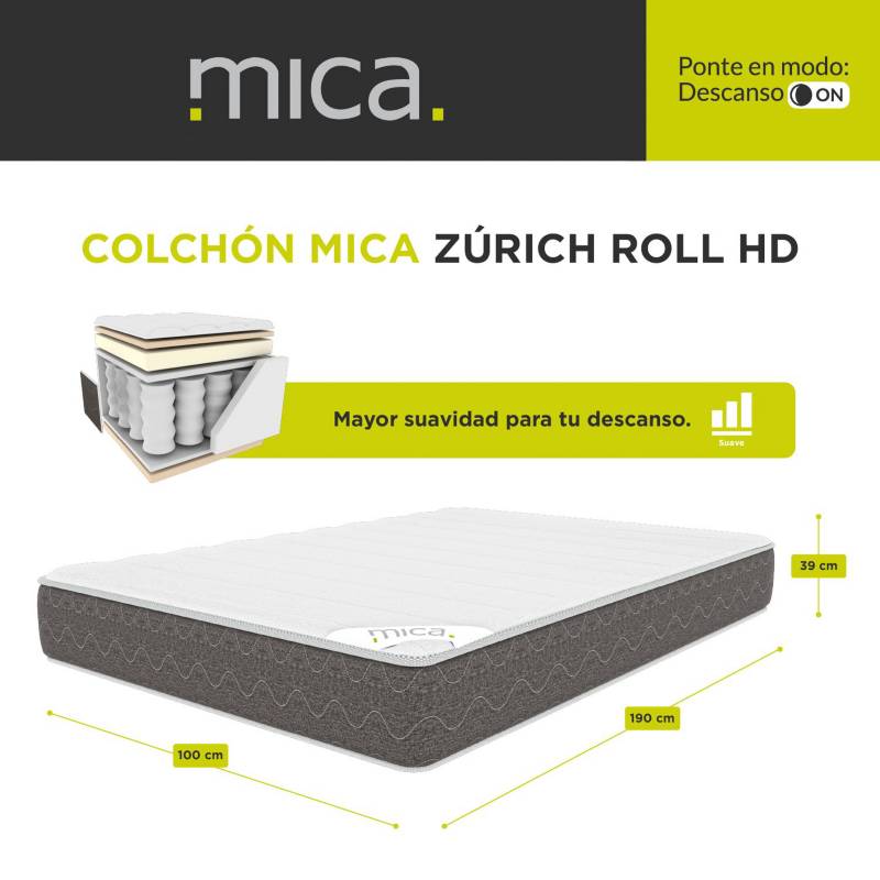 Colchón Sencillo Firmeza Media Espumado Multisleep 90 x 190 cm Dormilandia  DORMILANDIA